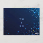 Carte Postale Elégant design vert étincelant pour Mariage (Dos)