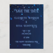 Carte Postale Elégant design vert étincelant pour Mariage (Devant)