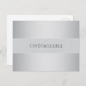 Carte Postale Élégant écriture de script de monogramme modifiabl (Devant / Derrière)