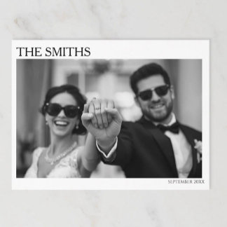 Carte Postale Elegant Editorial Wedding Elopement Post Card