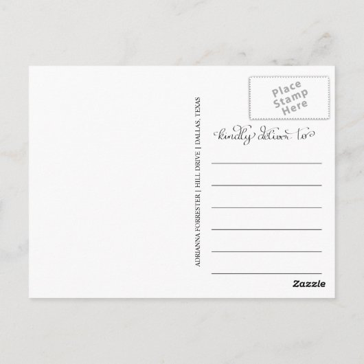 Carte Postale Élégant Enregistrer La Date Graduate Photo (Dos)