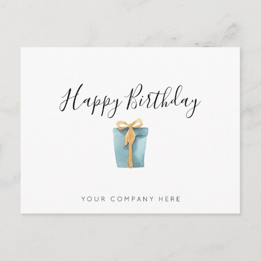 Carte Postale Elegant Entreprise Aquarelle Cadeau Anniversaire   (Devant)