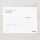 Carte Postale Élégant et Classique Noir & Blanc Enregistrez la D (Dos)
