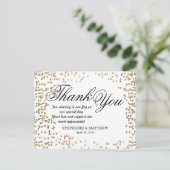 Carte Postale Elégant et simple Faux Gold Confetti (Debout devant)