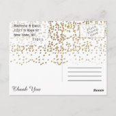 Carte Postale Elégant et simple Faux Gold Confetti (Dos)