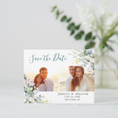 Carte Postale Elégant Eucalyptus 2 PHOTO Mariage Enregistrer la (Debout devant)