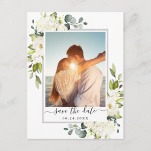 Carte Postale Elégant Eucalyptus PHOTO Mariage Enregistrer la da