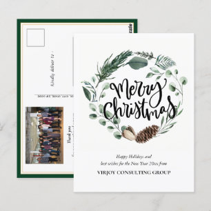 Carte Postale Élégant Eucalyptus Pine Cone Foliage Business