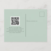 Carte Postale Élégant Eucalyptus QR Code Script Enregistrer La D (Dos)