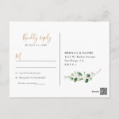 Carte Postale Elégant Eucalyptus verdure Rsvp (Dos)