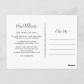 Carte Postale Elégant Faire-part de déménagement Art déco doré (Dos)