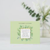 Carte Postale Élégant Faire-part de graduation botanique (Debout devant)