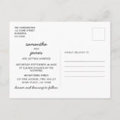 Carte Postale Élégant Faire-part de mariage 5 photos (Dos)