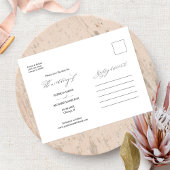 Carte Postale Élégant faire-part de mariage à l'écriture manuscr