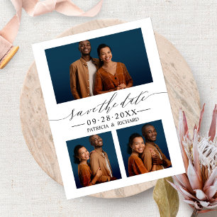 Carte Postale Élégant faire-part de mariage à l'écriture manuscr