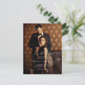 Carte Postale Élégant faire part de mariage photo à conserver po (Debout devant)