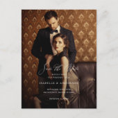 Carte Postale Élégant faire part de mariage photo à conserver po (Devant)