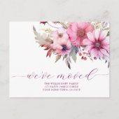 Carte Postale Élégant Faire-part Floral Moving (Devant)
