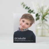 Carte Postale Élégant Faire-part photo manuscrit (Debout devant)