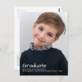 Carte Postale Élégant Faire-part photo manuscrit (Devant / Derrière)