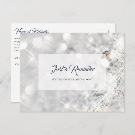 Carte Postale Elégant FAUX Diamond Parties scintillant Sparkle N (Devant / Derrière)