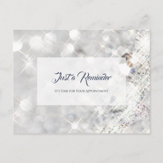 Carte Postale Elégant FAUX Diamond Parties scintillant Sparkle N (Devant)