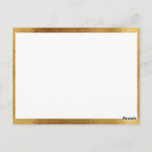 Carte Postale Elégant Faux Gold Mariage Félicitations (Dos)