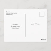 Carte Postale Elégant feuillage botanique bleu Dusty merci (Dos)