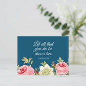 Carte Postale Élégant Floral 1 Corinthiens 16:14 (Debout devant)