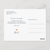 Carte Postale Élégant floral diplômé photo merci (Dos)