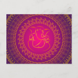 Carte Postale Elégant Ganesh Classy / Indian God PostCard