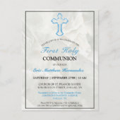 Carte Postale Elégant garçons de marbre 1ère Sainte Communion In (Devant)