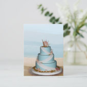 Carte Postale Elégant gâteau Mariage Sea Shell (Debout devant)