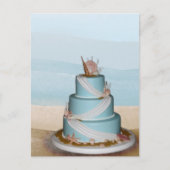 Carte Postale Elégant gâteau Mariage Sea Shell (Devant)