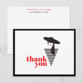 Carte Postale Élégant Glamour Mod Stylist Poshmark Merci (Devant / Derrière)