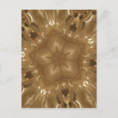 Carte Postale Elégant Gold Brown Kaleidoscope Star Design (Devant)