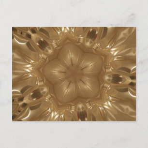 Carte Postale Elégant Gold Brown Kaleidoscope Star Design