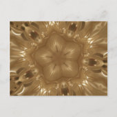 Carte Postale Elégant Gold Brown Kaleidoscope Star Design (Devant)