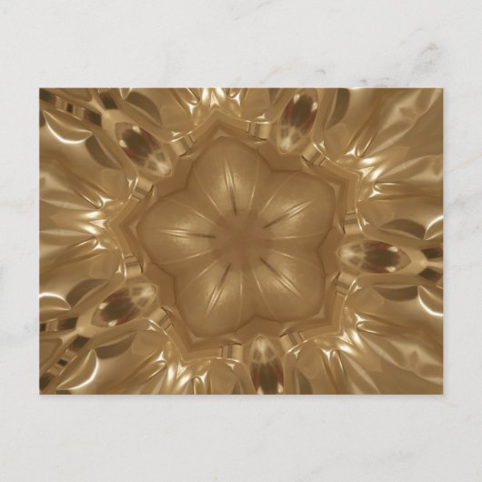 Carte Postale Elégant Gold Brown Kaleidoscope Star Design (Devant)