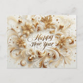 Carte Postale Elegant Gold Happy New Year (Devant)