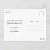 Carte Postale Elégant Gold Script 3 Photo Baby Merci (Dos)