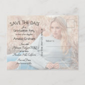 Carte Postale Elégant Gold Script Photo Graduation Enregistrer l (Dos)