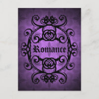 Élégant gothique damassé violet et noir