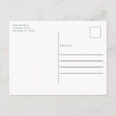 Carte Postale Elegant Graduation Announcement Black and Silver (Dos)