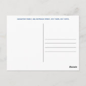 Carte Postale Elégant Happy Pesach Seder Star de David (Dos)