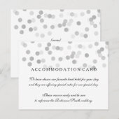 Carte Postale Élégant Hébergement Argent Foil Parties scintillan (Devant / Derrière)