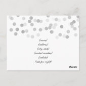 Carte Postale Élégant Hébergement Argent Foil Parties scintillan (Dos)