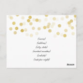 Carte Postale Élégant Hébergement Gold Foil Parties scintillant (Dos)