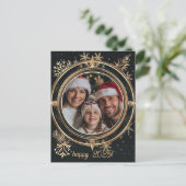 Carte Postale Élégant hiver Bonne année (Debout devant)