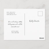 Carte Postale Elegant Holiday Purple Christmas Trees Red Bows (Dos)